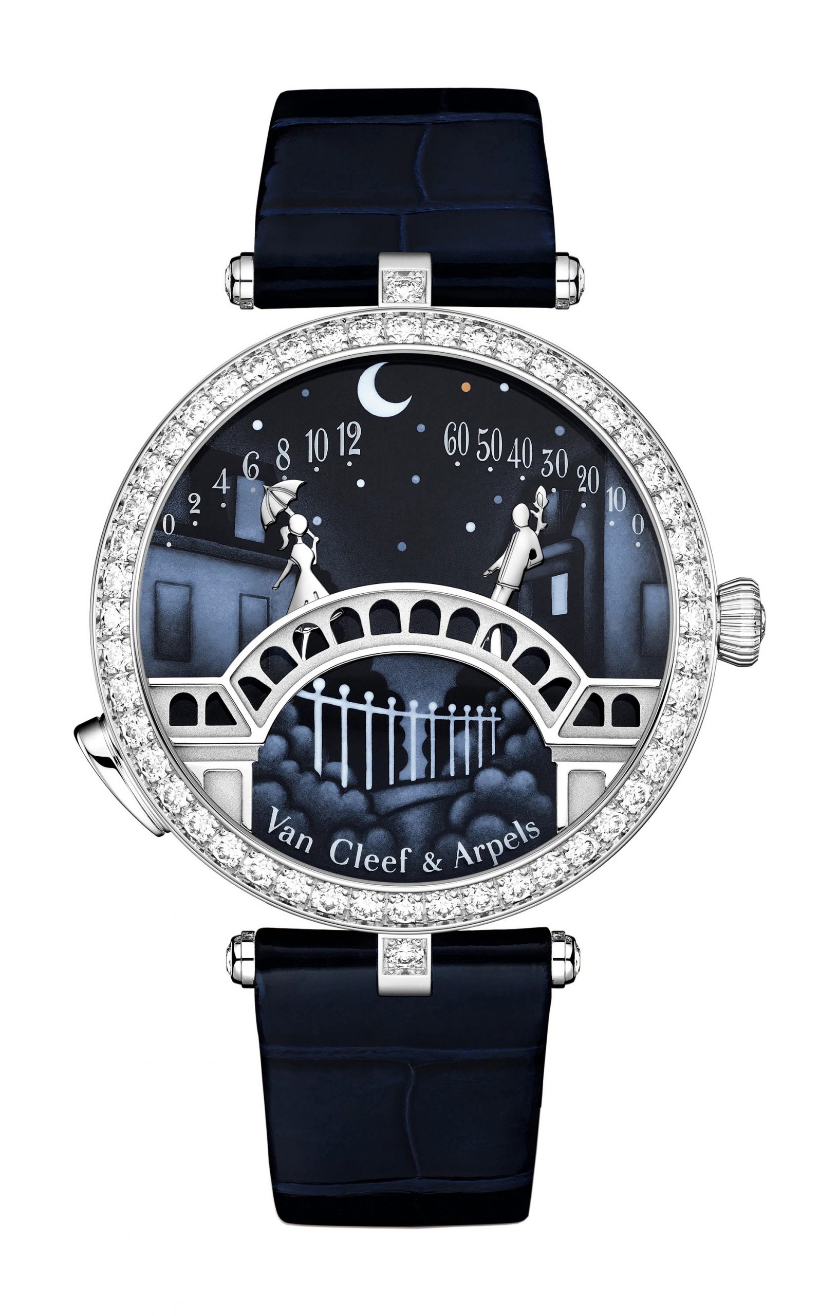Van Cleef & Arpels Lady Arpels Pont des Amoureux Watch luxury timepiece - detailed view