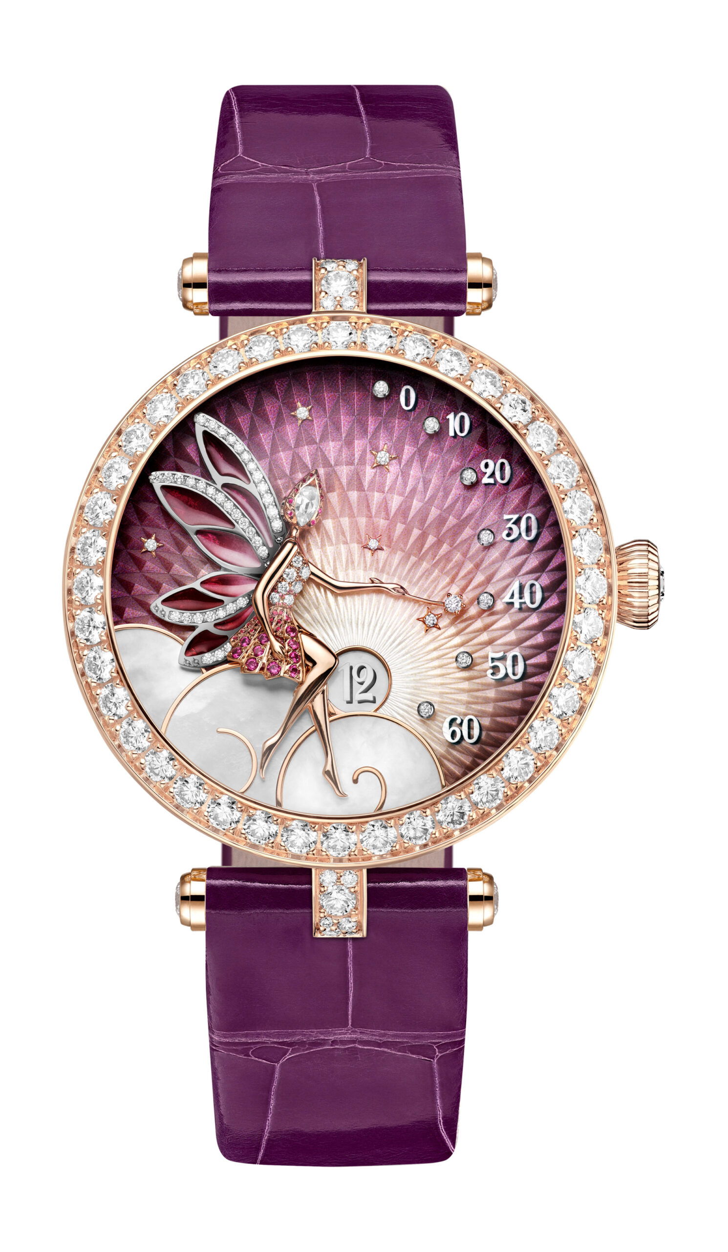 Van Cleef & Arpels Lady Féerie Or Rose Watch luxury timepiece - detailed view