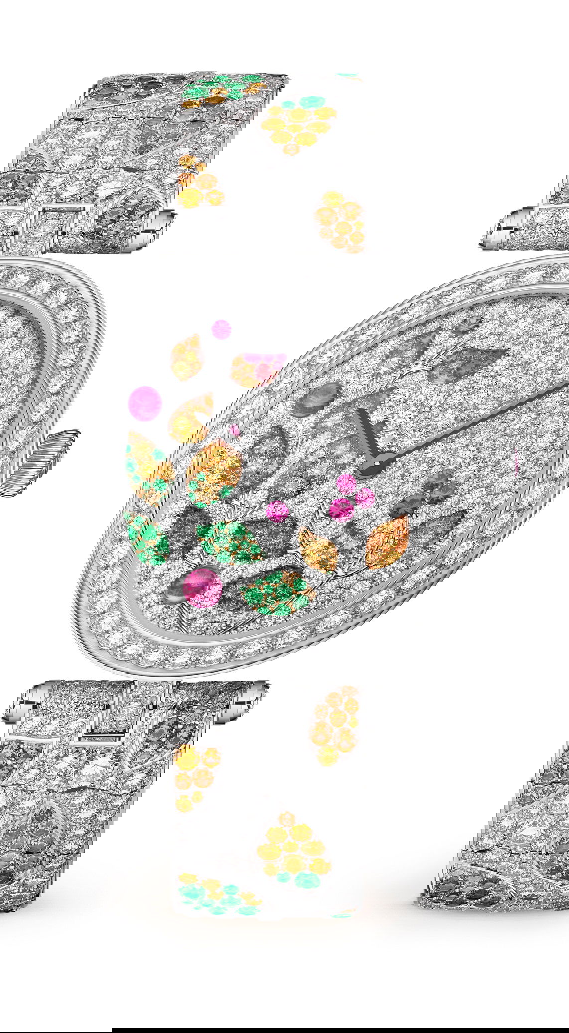 Van Cleef & Arpels Lady Jour des Fleurs Watch luxury timepiece - detailed view