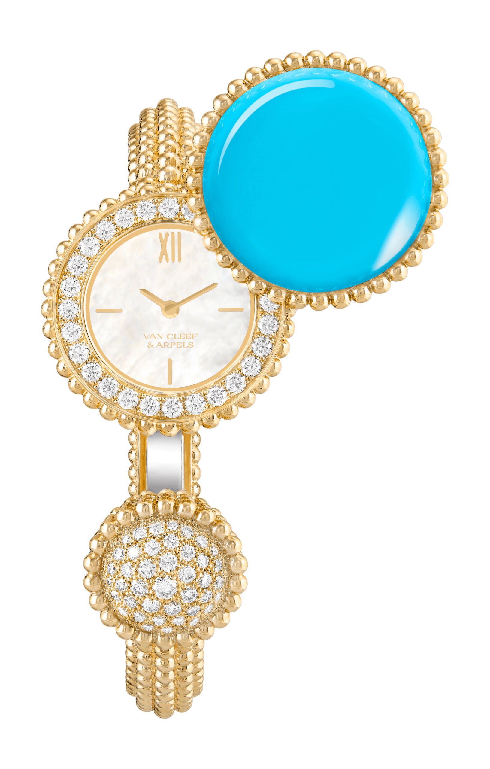 Van Cleef & Arpels Perlée Toi & Moi Secret Watch Medium luxury timepiece - detailed view