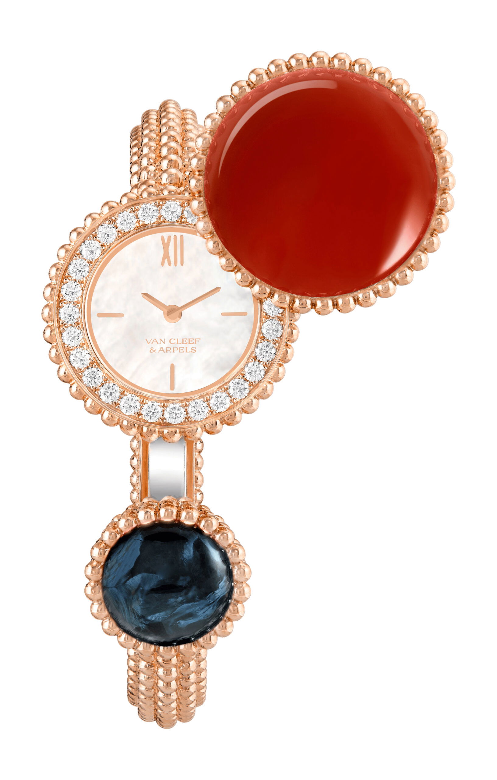 Van Cleef & Arpels Perlée Toi & Moi Secret Watch Medium luxury timepiece - detailed view