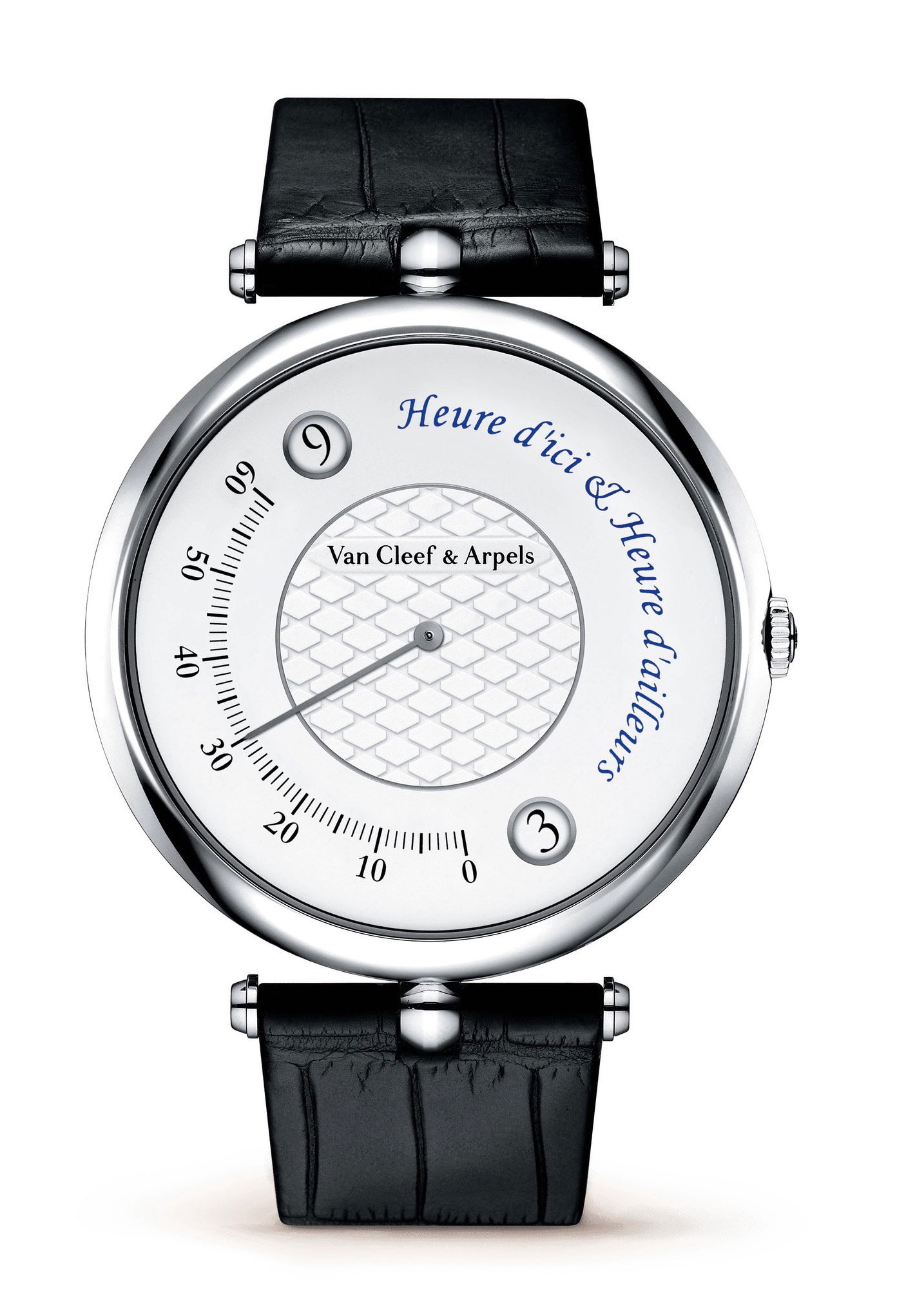 Van Cleef & Arpels Pierre Arpels Heure d’Ici & Heure d’Ailleurs luxury timepiece - detailed view