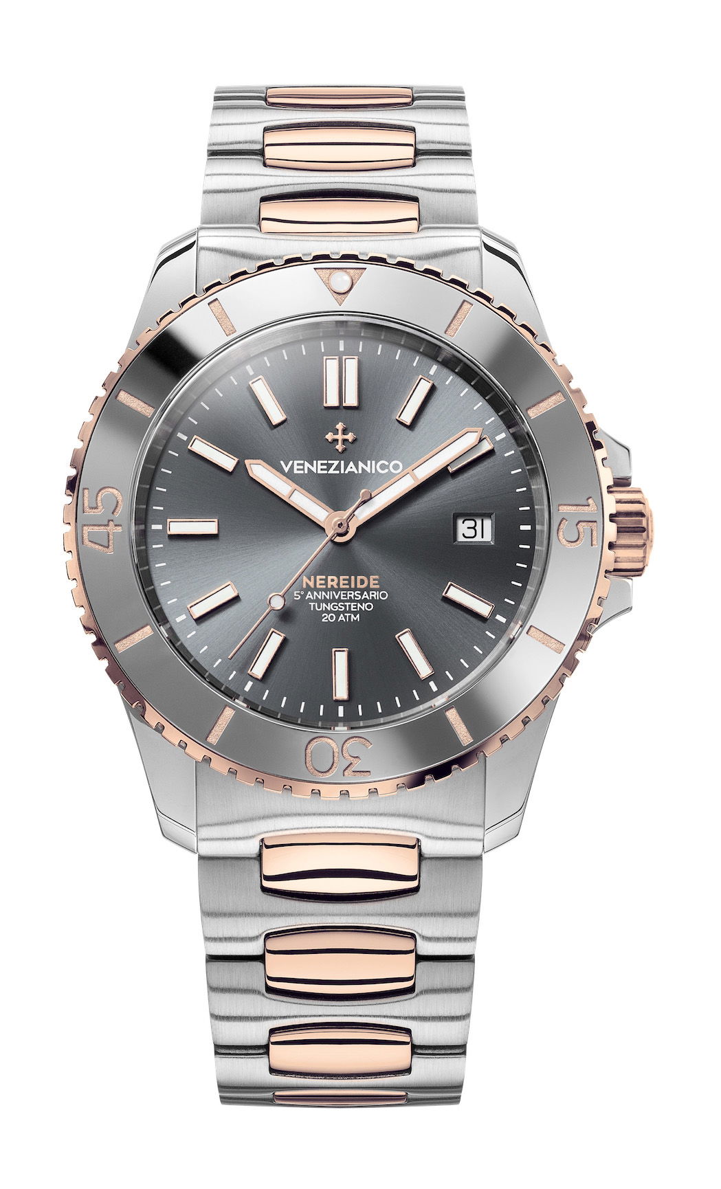 Venezianico Nereide Tungsteno 5th Anniversary Limited Edition luxury timepiece - detailed view