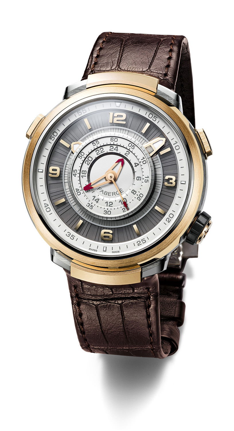 Fabergé Visionnaire Chronograph Rose Gold luxury timepiece - detailed view