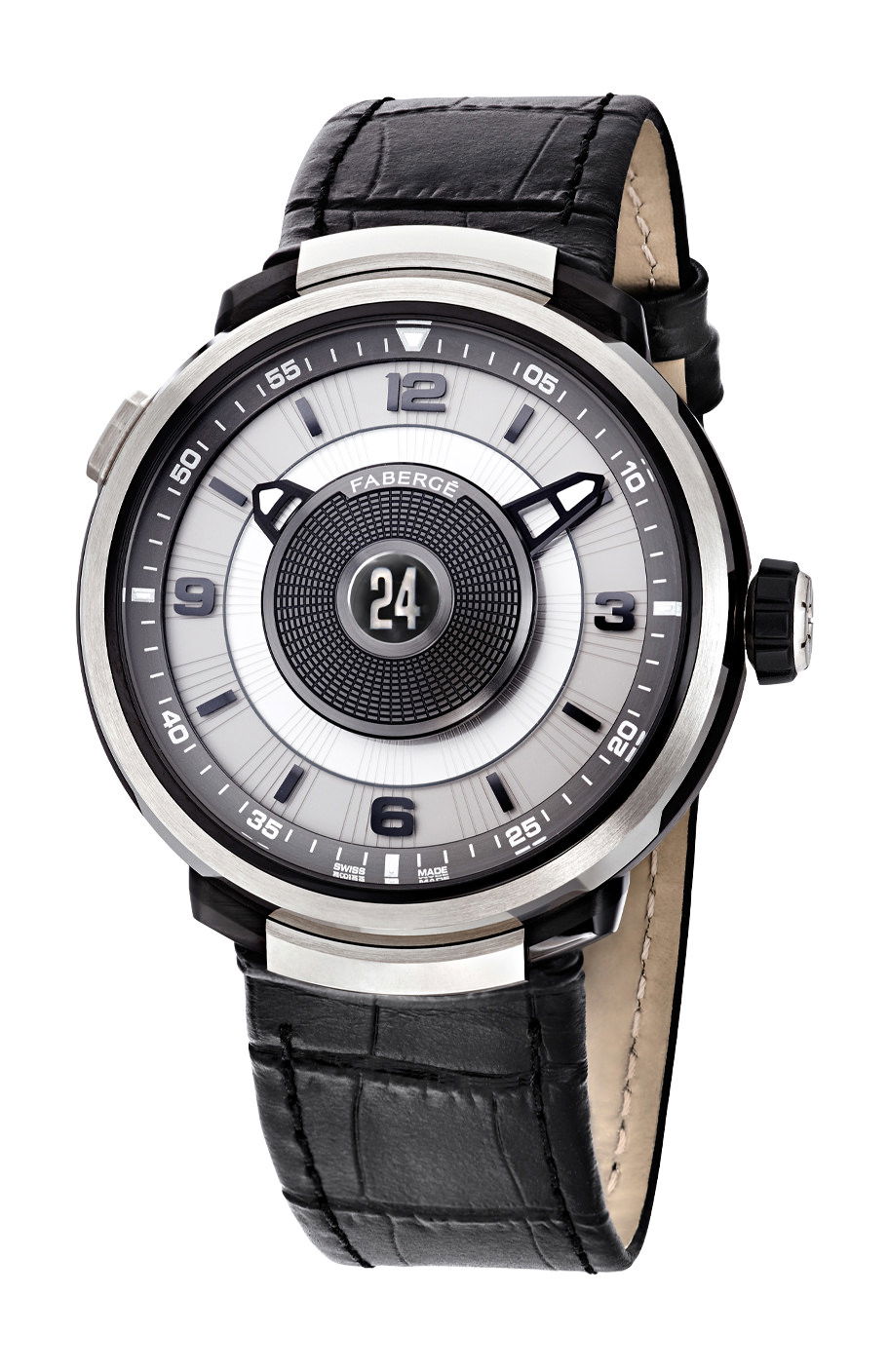 Fabergé Visionnaire DTZ 18 Karat White Gold luxury timepiece - detailed view