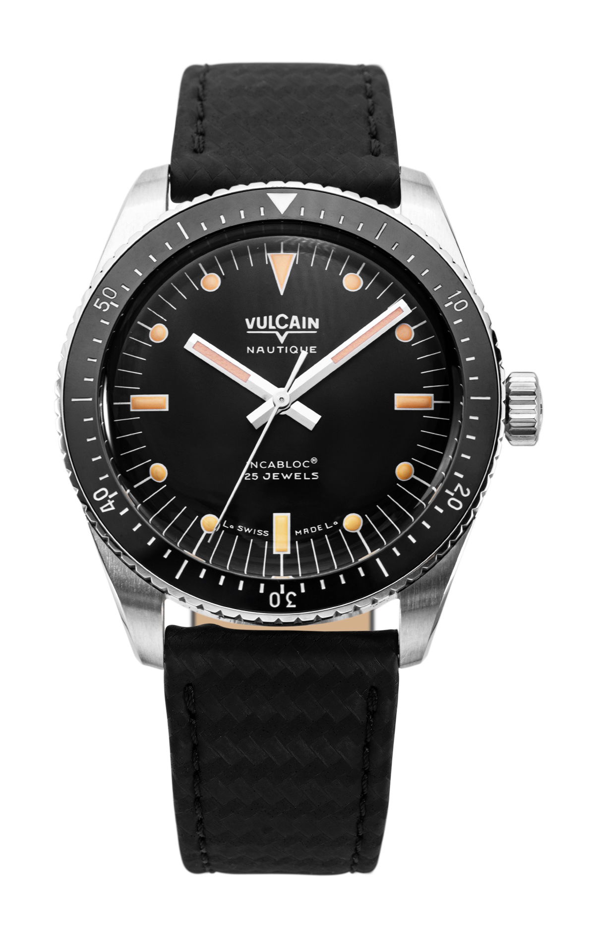 Vulcain Skindiver Black luxury timepiece - detailed view
