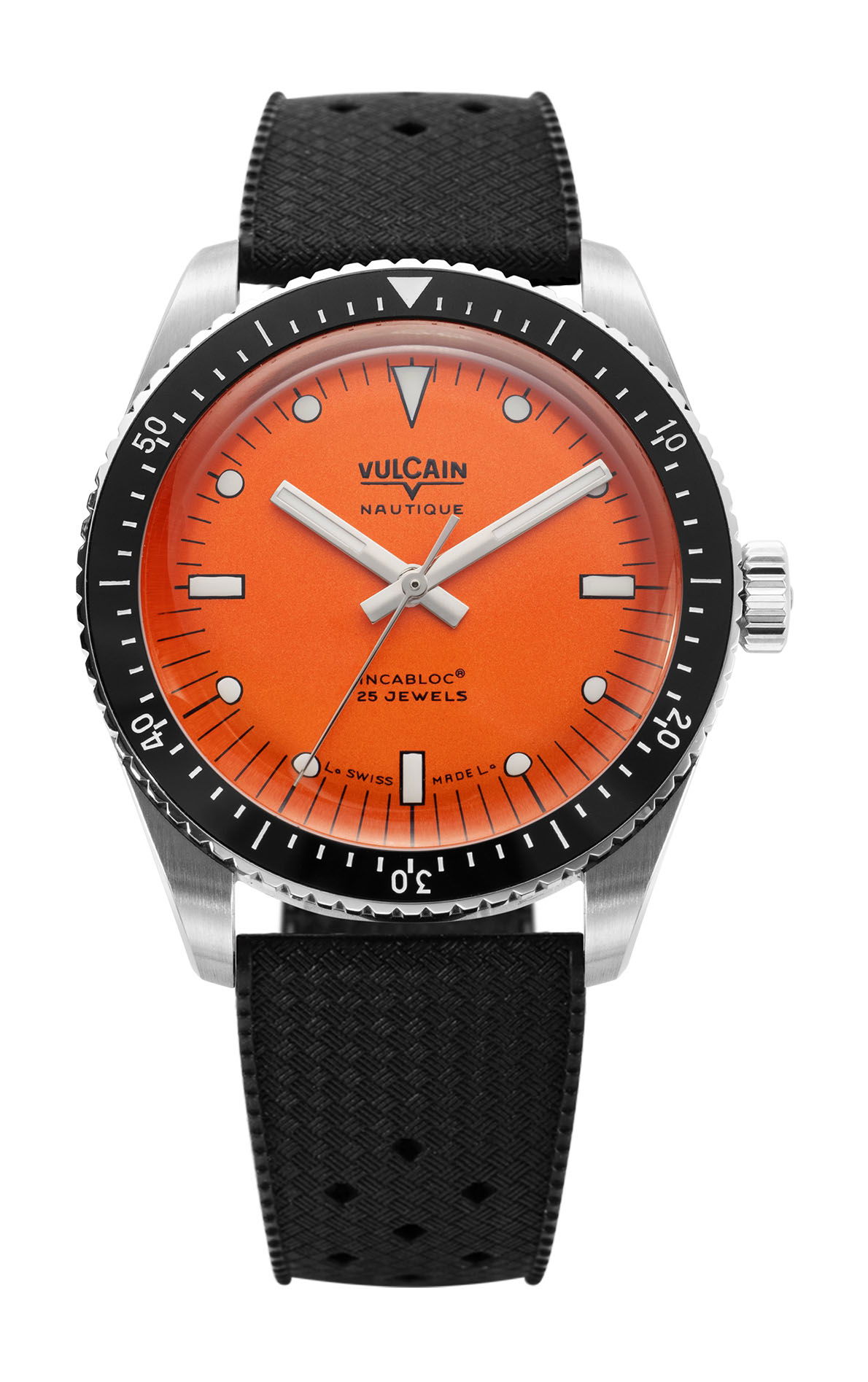Vulcain Skindiver Orange luxury timepiece - detailed view
