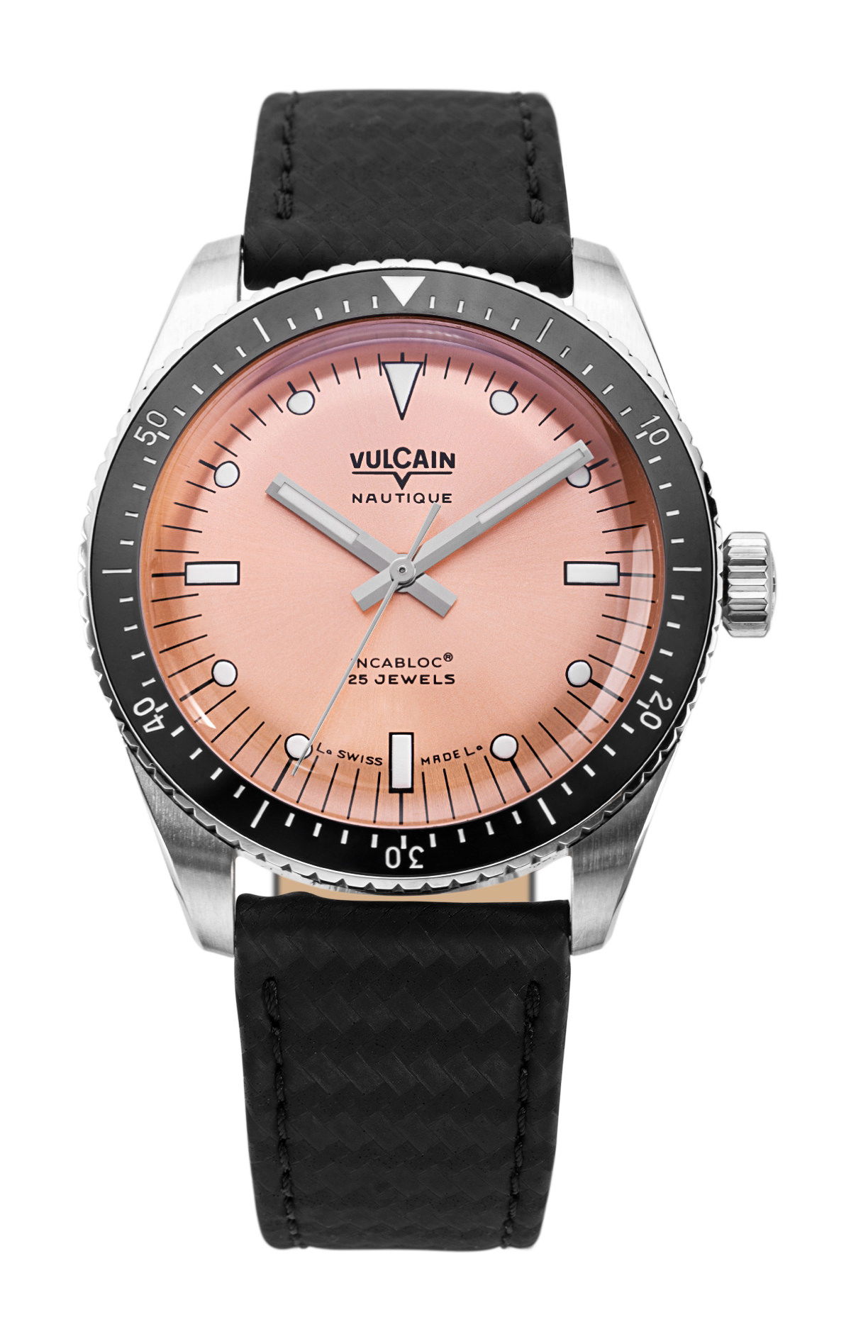 Vulcain Skindiver Salmon luxury timepiece - detailed view