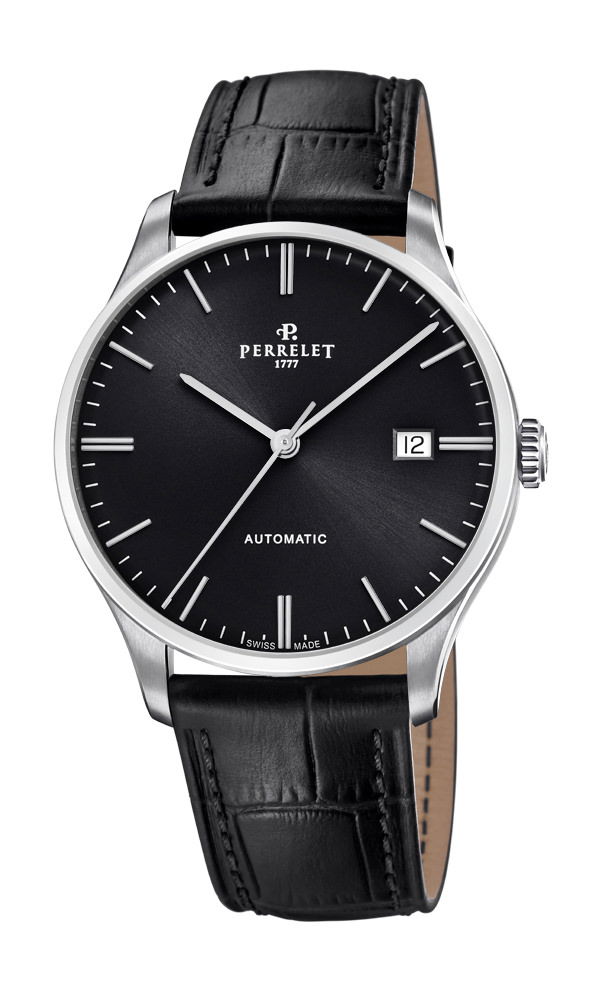 Perrelet Weekend 3 Hands Black luxury timepiece - detailed view
