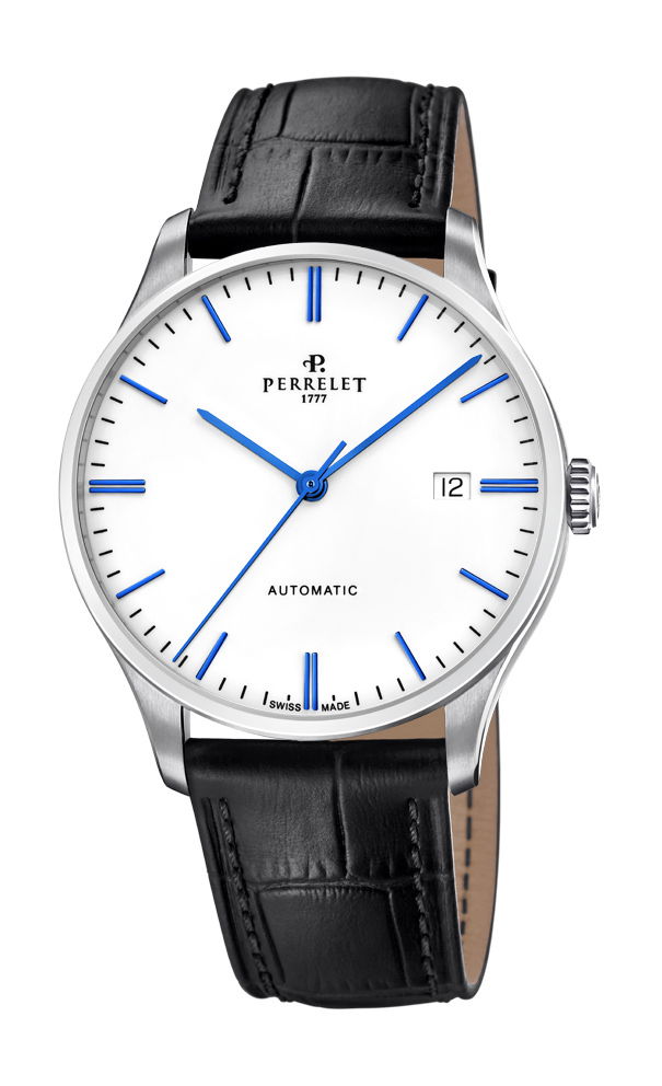 Perrelet Weekend 3 Hands White luxury timepiece - detailed view
