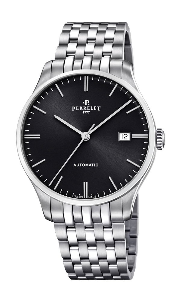 Perrelet Weekend 3 Hands Black luxury timepiece - detailed view
