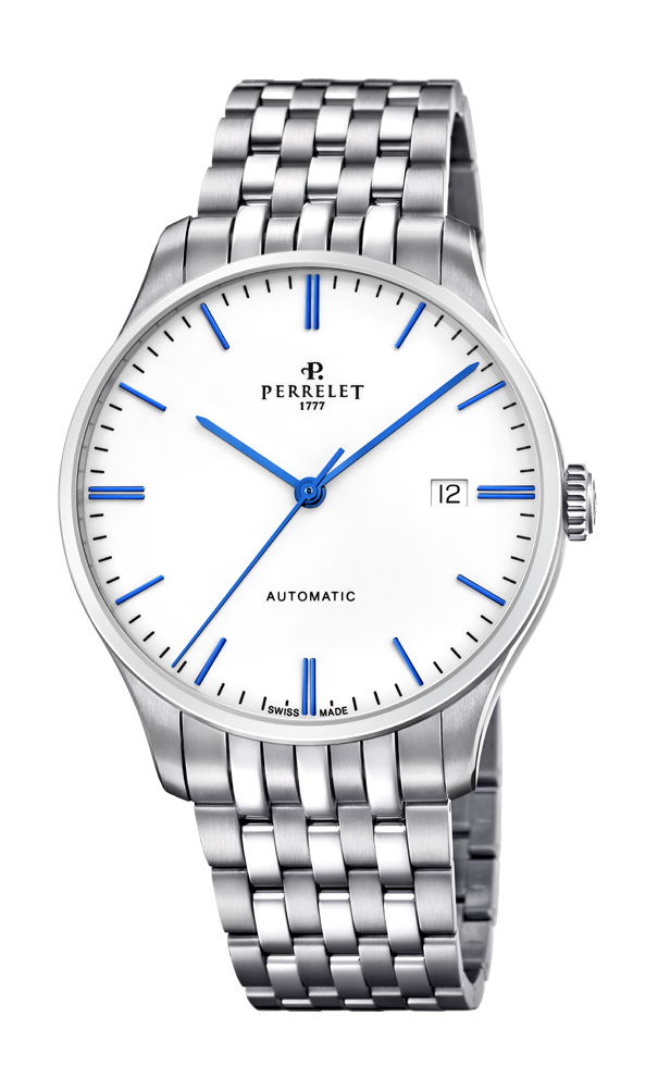 Perrelet Weekend 3 Hands White luxury timepiece - detailed view
