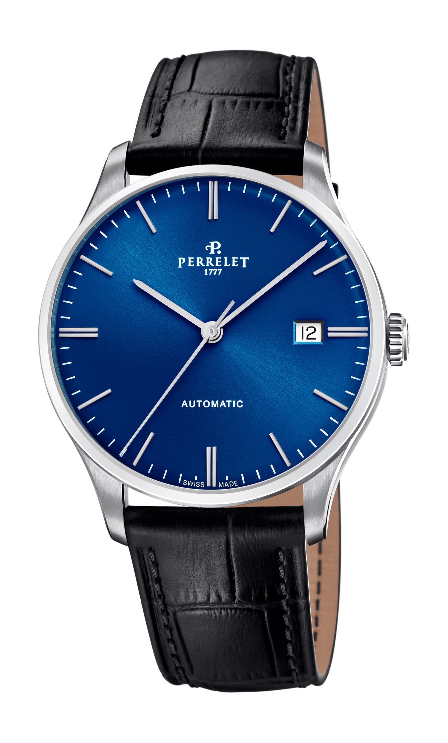 Perrelet Weekend 3 Hands Blue luxury timepiece - detailed view