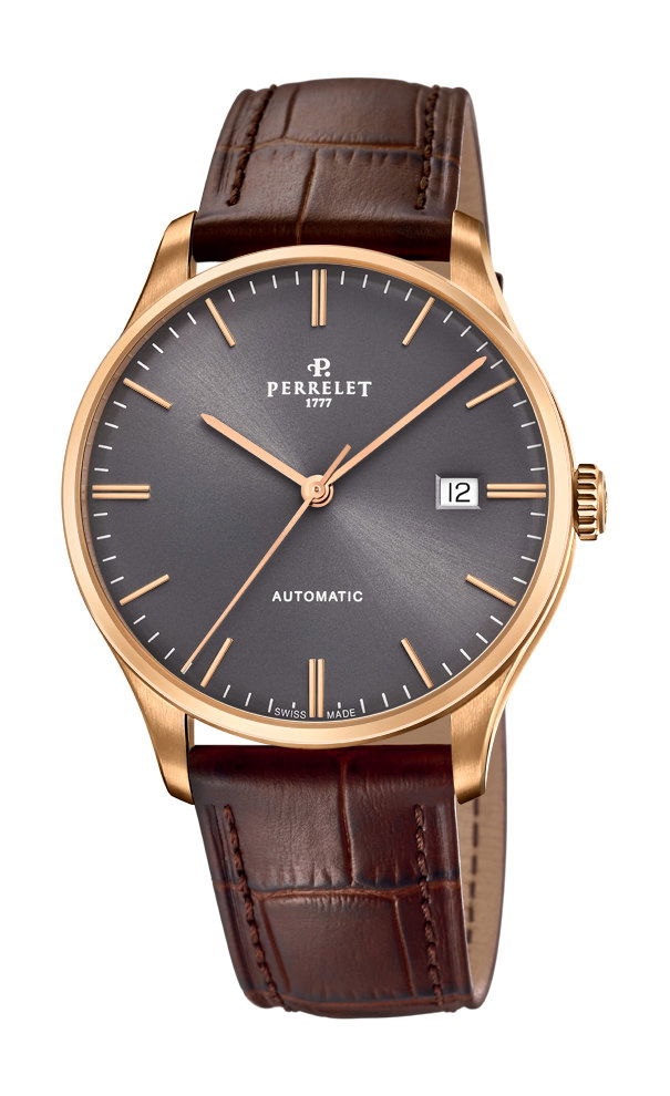 Perrelet Weekend 3 Hands Black luxury timepiece - detailed view