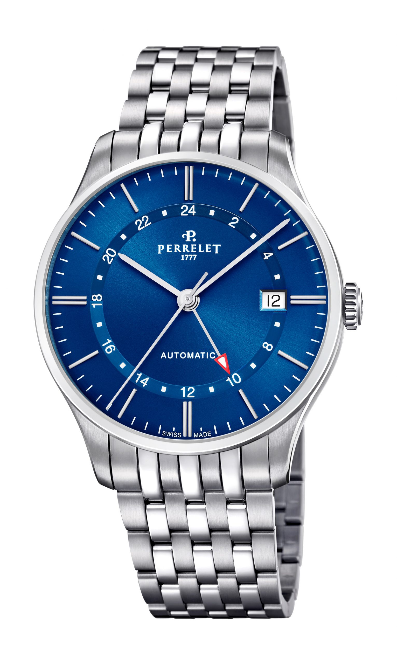 Perrelet Weekend GMT Blue luxury timepiece - detailed view