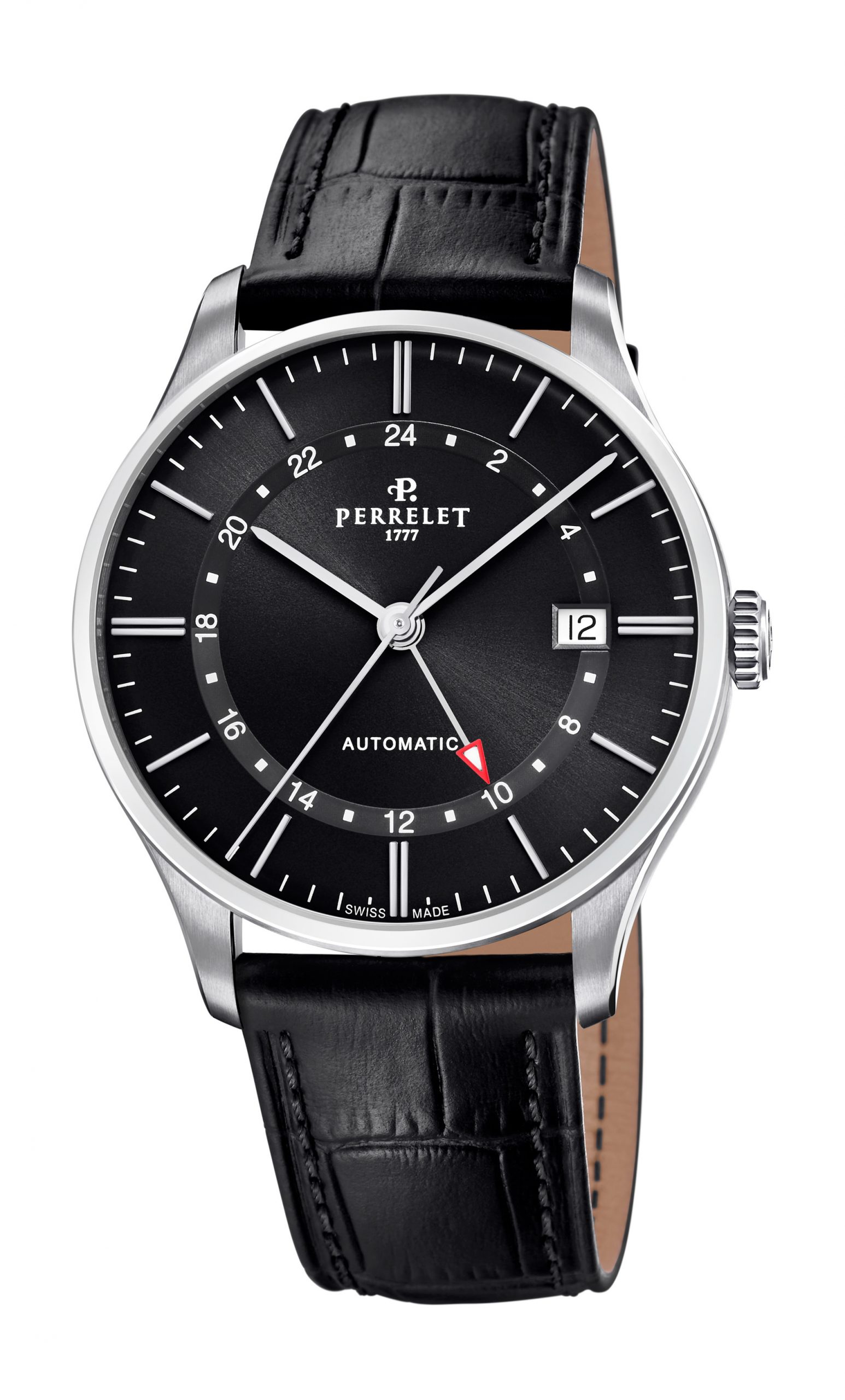 Perrelet Weekend GMT Black luxury timepiece - detailed view