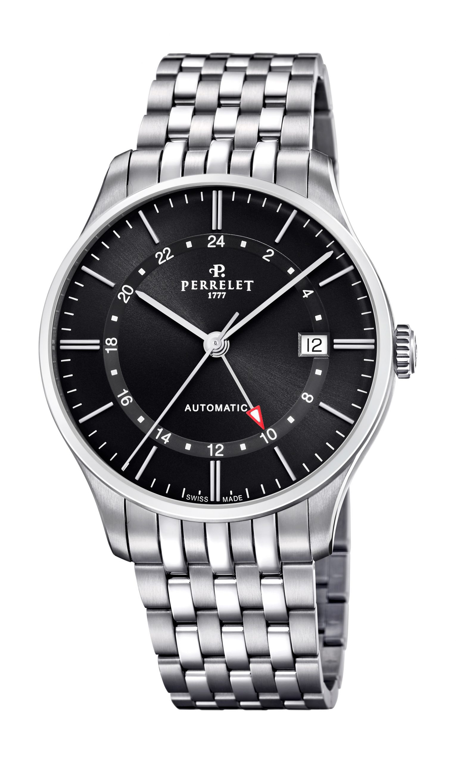 Perrelet Weekend GMT Black luxury timepiece - detailed view