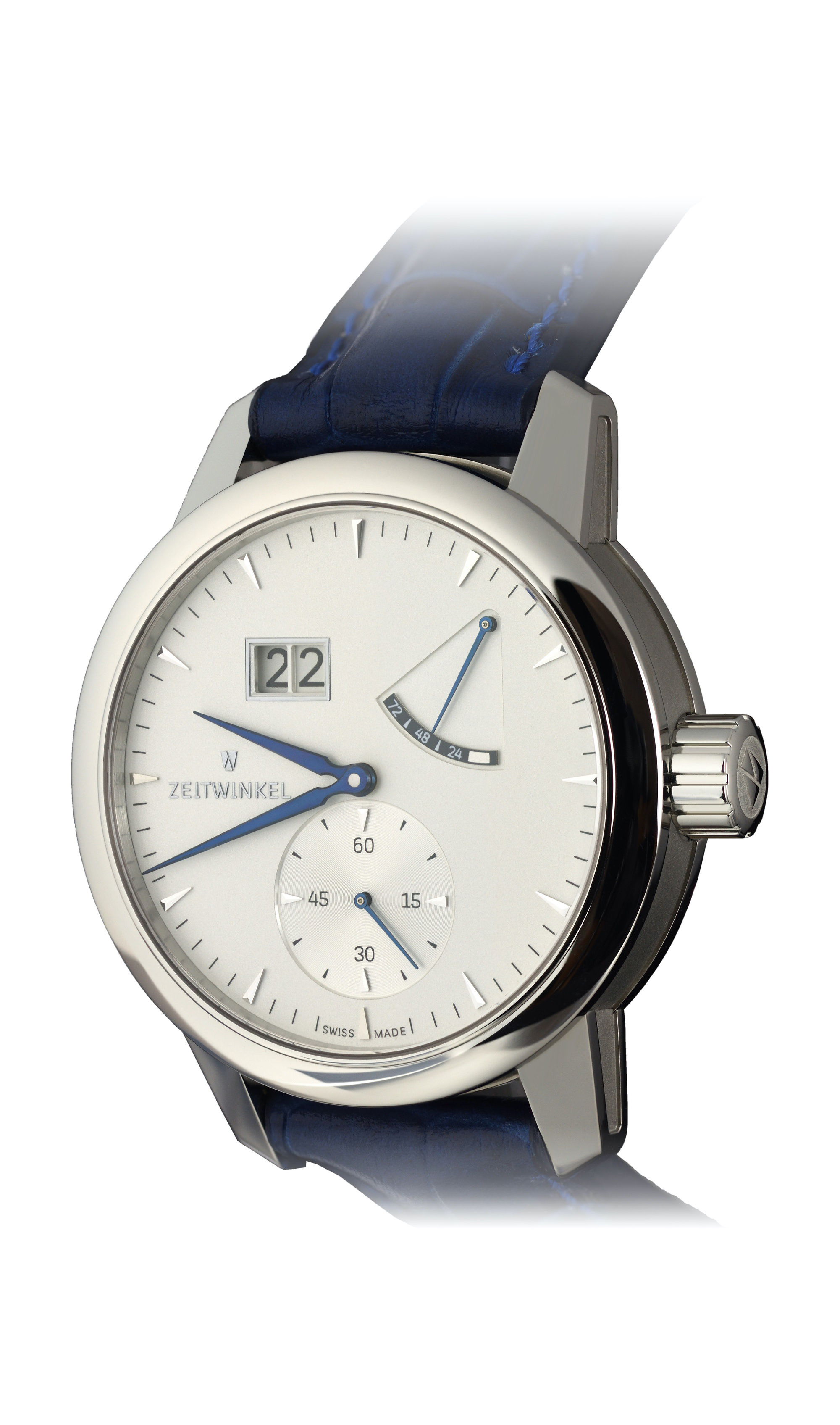 Zeitwinkel 273° Bleu sur Argent watch