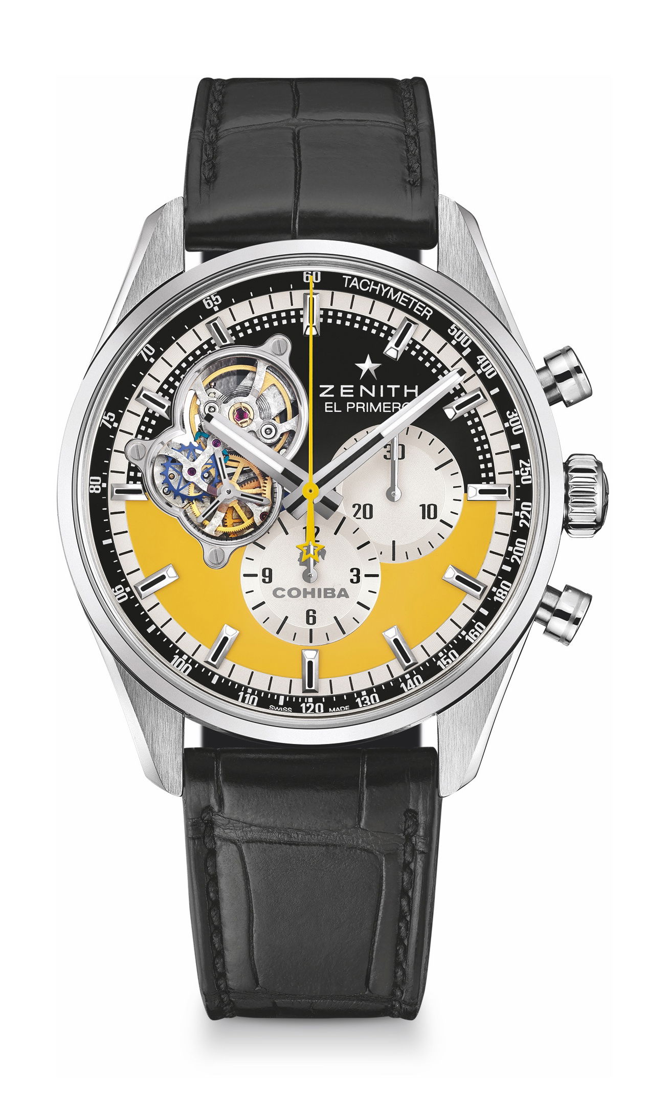 Zenith Chronomaster Open Cohiba 55th Anniversary Edition luxury timepiece - detailed view