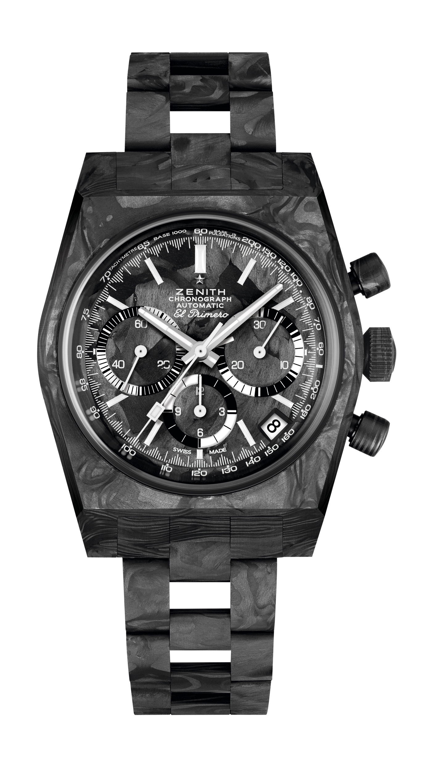 Zenith Chronomaster Revival A318 Cover Girl Carbon luxury timepiece - detailed view