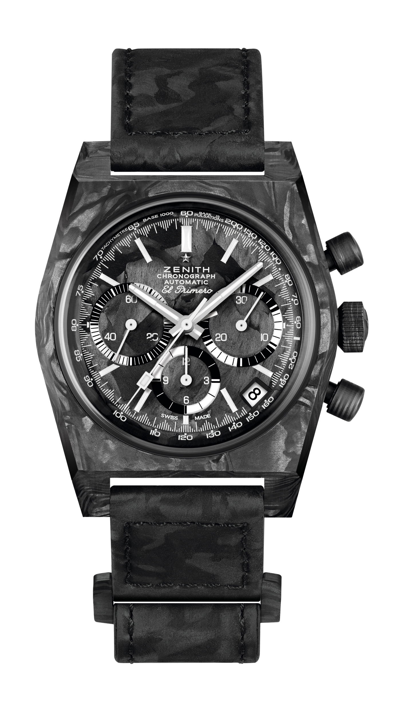 Zenith Chronomaster Revival A318 Cover Girl Carbon luxury timepiece - detailed view
