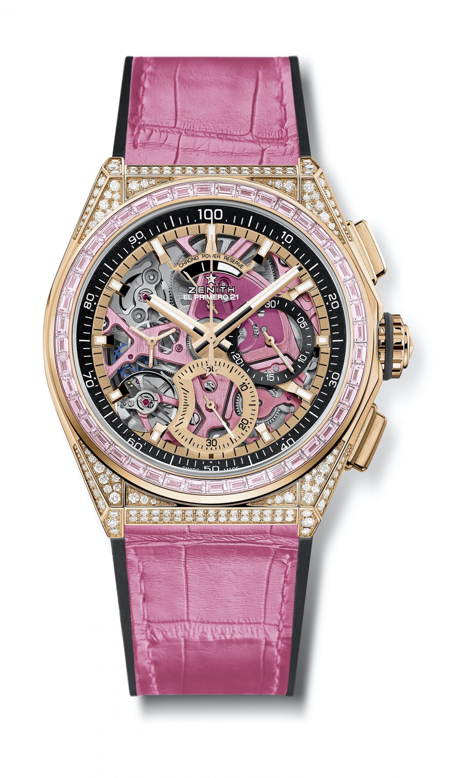 Zenith Defy 21 Pink Edition luxury timepiece - detailed view
