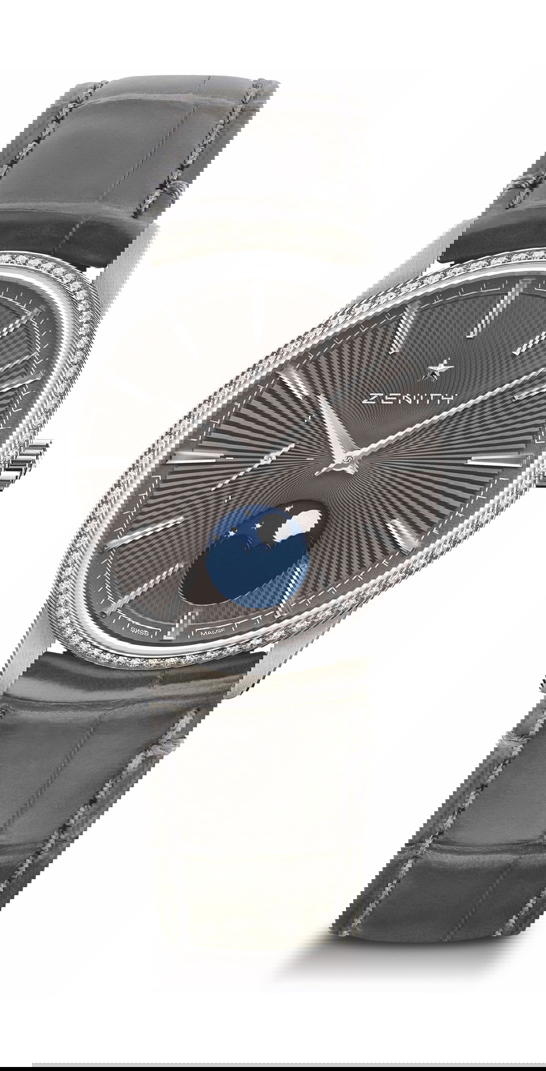 Zenith Elite Moonphase luxury timepiece - detailed view