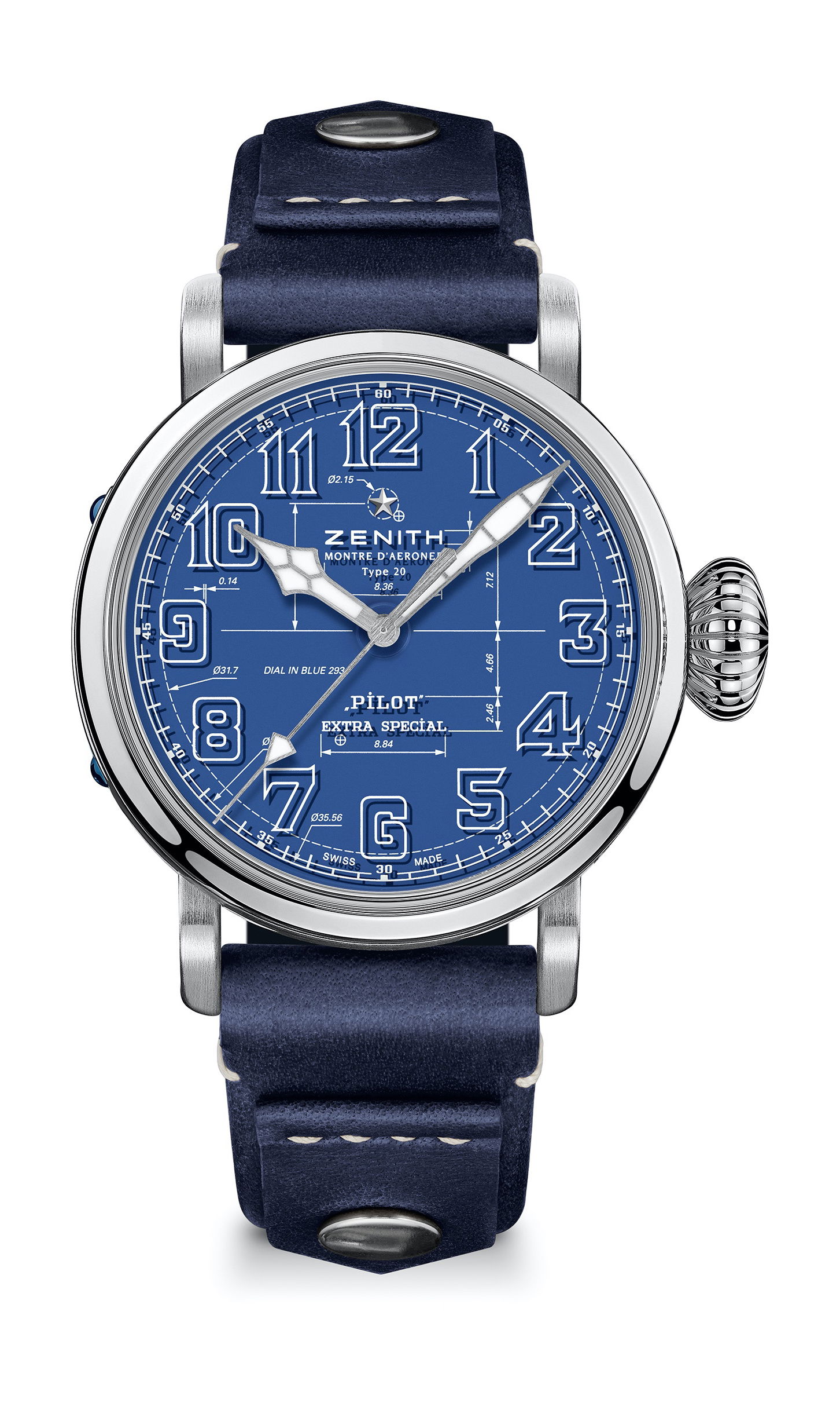 Zenith Pilot Type 20 Blueprint luxury timepiece - detailed view