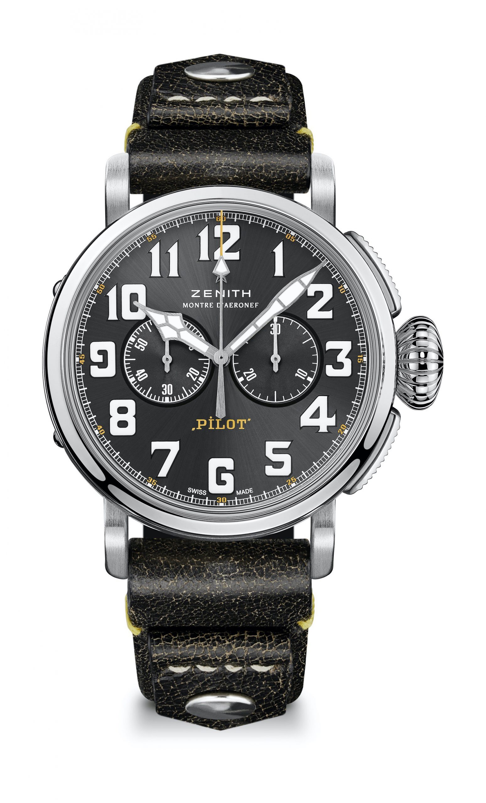 Zenith Pilot Type 20 Chronograph Rescue luxury timepiece - detailed view