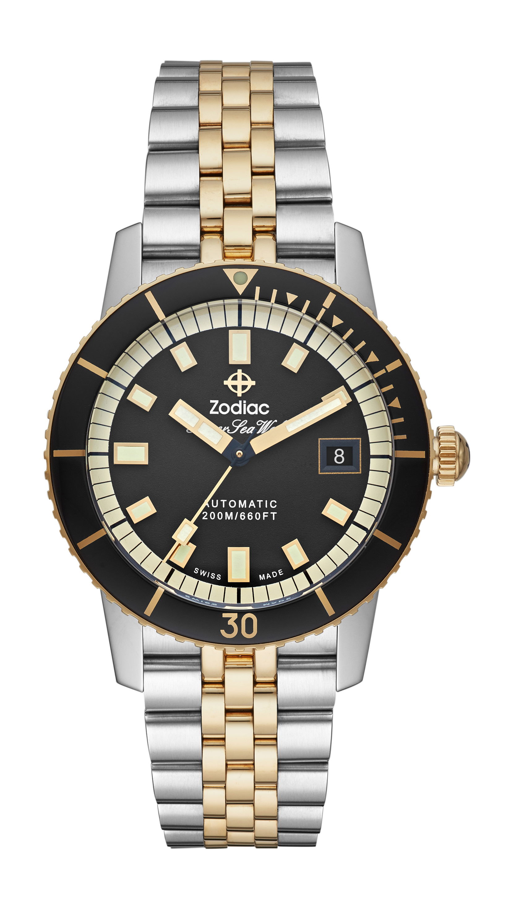 Zodiac Super Sea Wolf luxury timepiece - detailed view