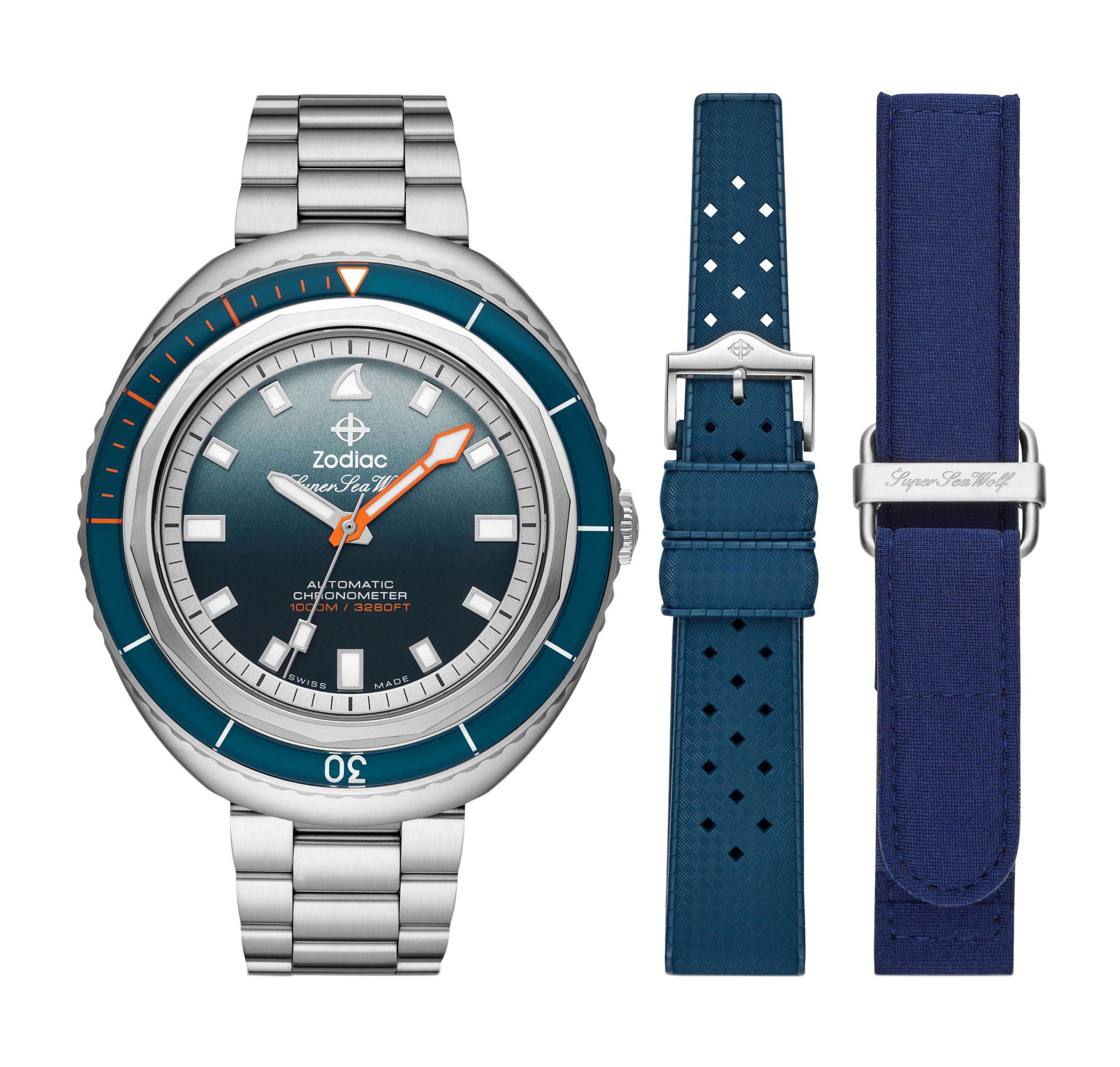 Zodiac Super Seawolf 68 luxury timepiece - detailed view